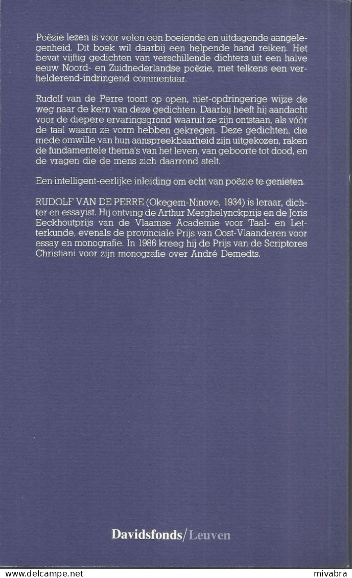 DIE LEZEN MOGEN EENZAAM WEZEN - VIJFTIG GEDICHTEN KORT BELICHT - RUDOLF VAN DE PERRE - DAVIDSFONDS  1987 - KEURREEKS 171 - Poetry