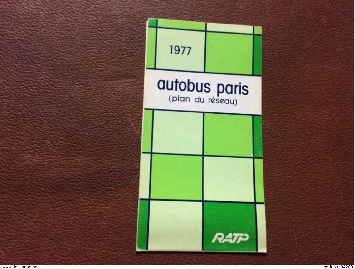 PLAN RATP Autobus PARIS  Annee 1977 - Europe