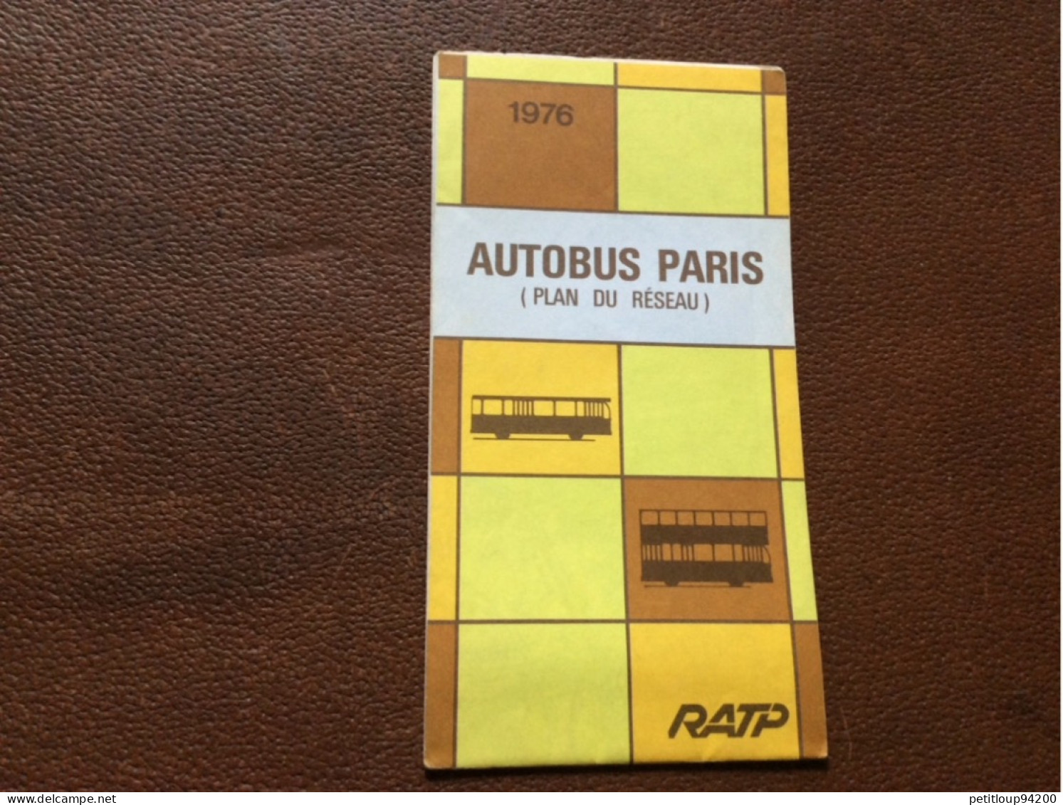 PLAN RATP Autobus PARIS  Annee 1976 - Europa