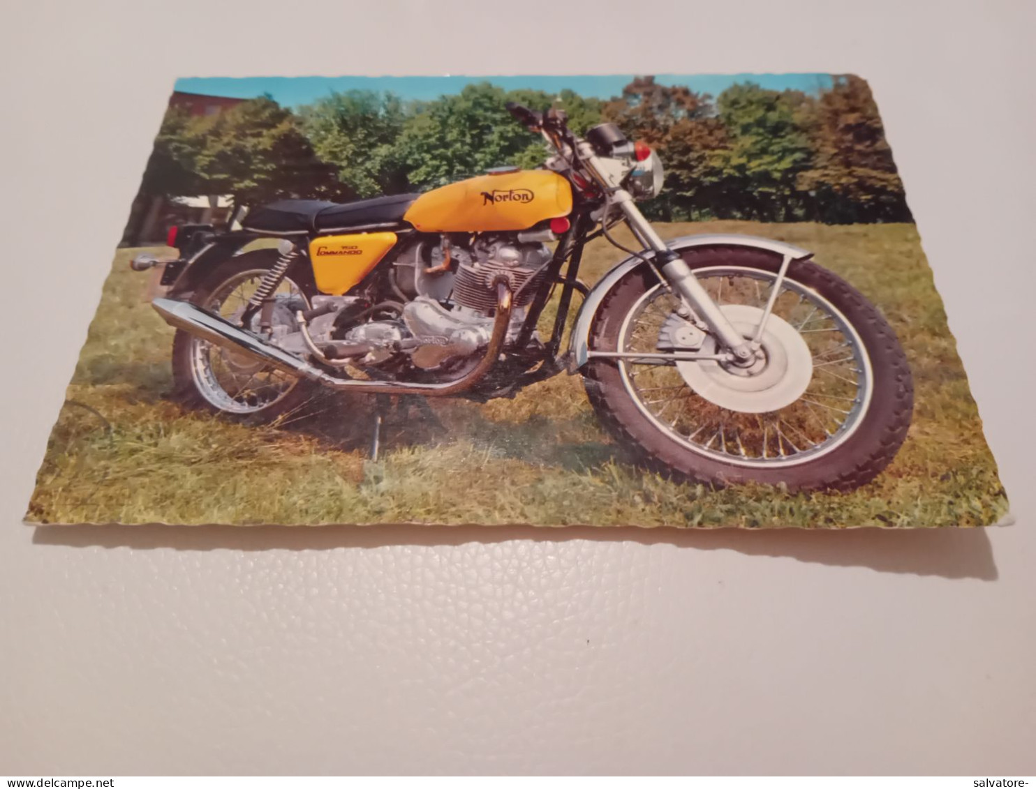 CARTOLINA  MOTO NORTON COMMANDO 750 - VIAGGIATA ANNI 70 - Motos