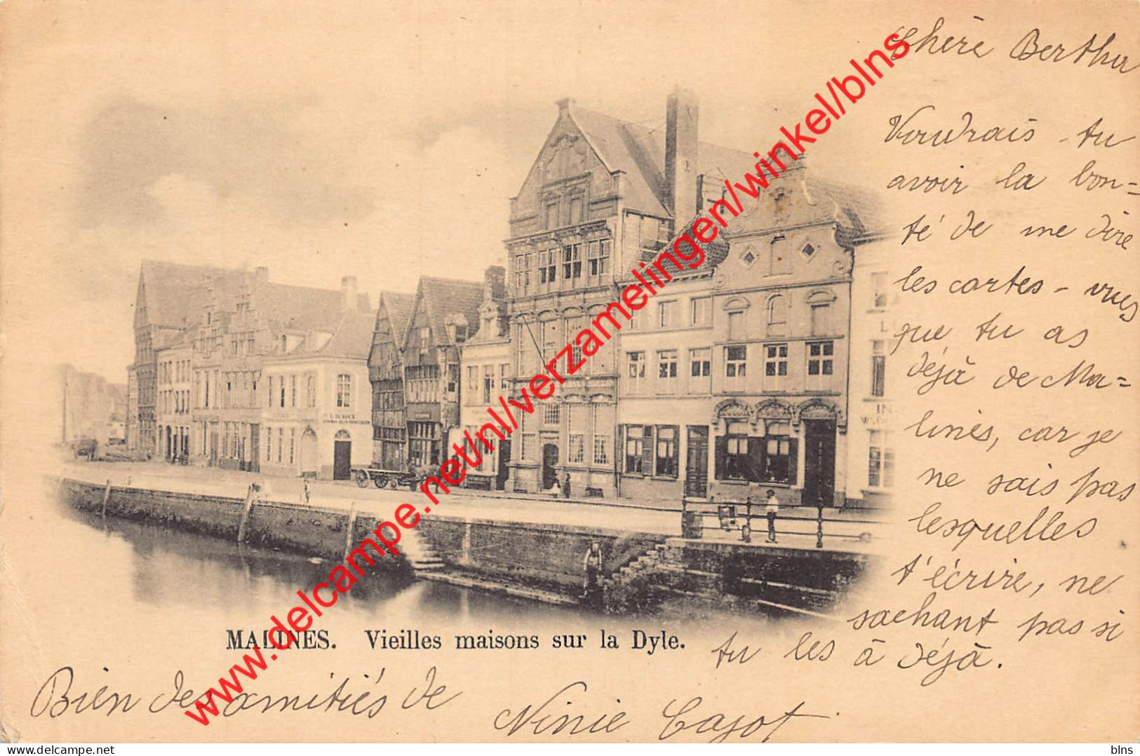 Malines - Vieilles Maisons Sur La Dyle - 1900 - Mechelen - Malines