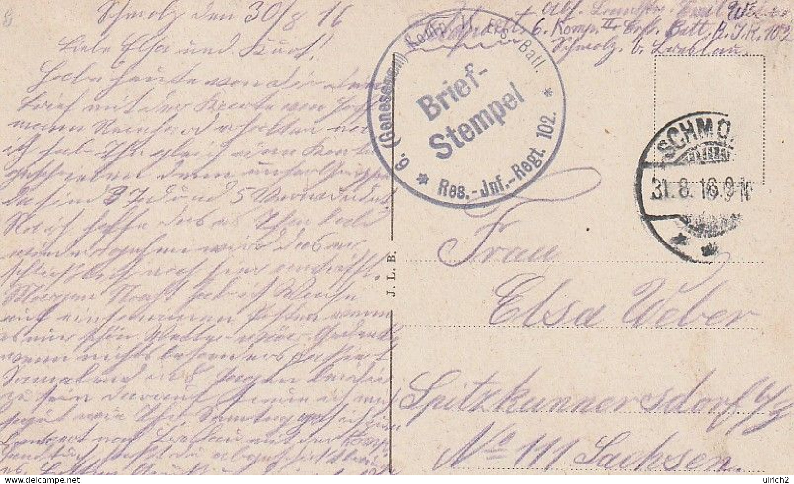 AK Breslau - Regierung Mit Lessingsbrücke - Feldpost Genesenen Komp. II. Ers. Batl. RIR 102 - 1916 (64623) - Schlesien