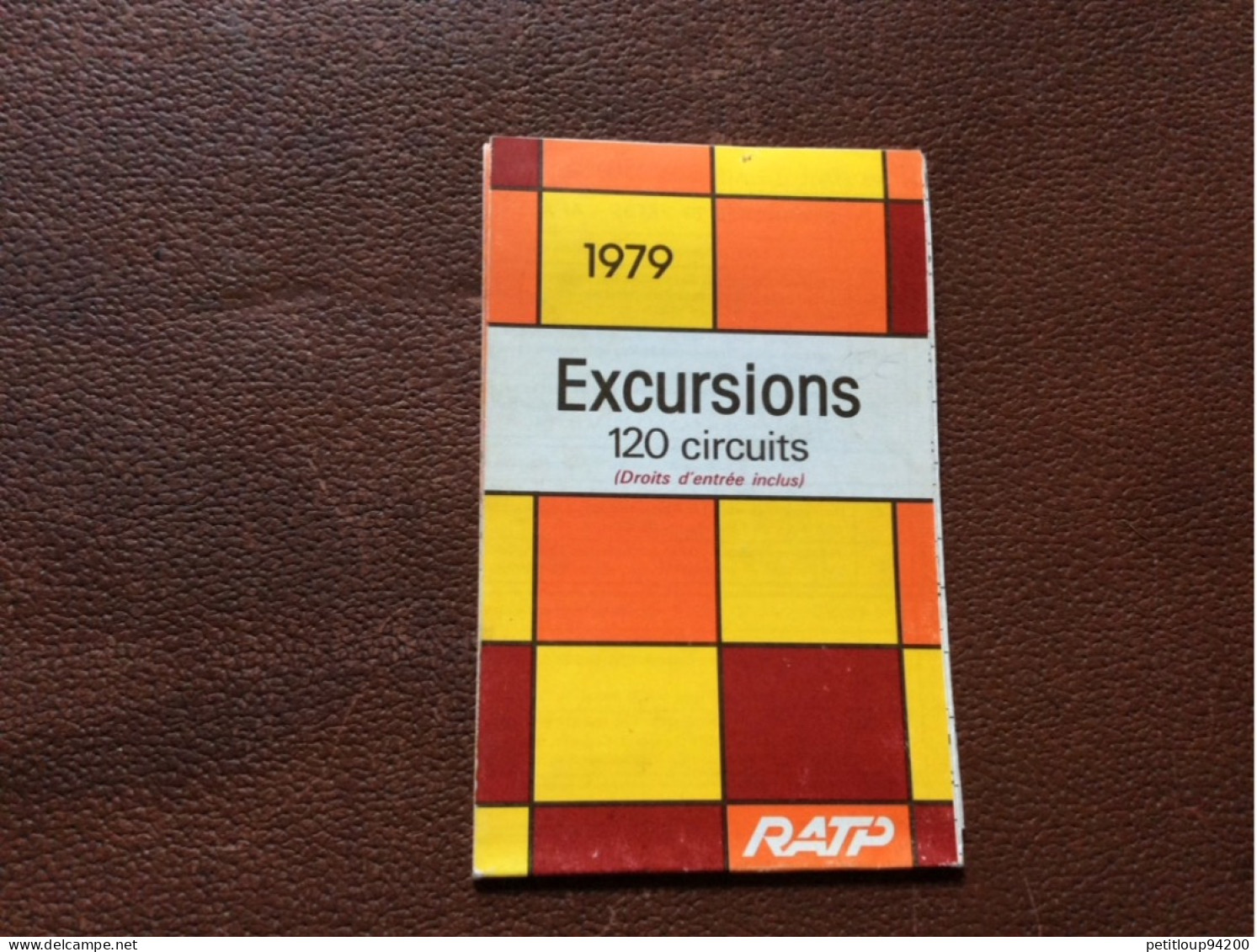 PLAN RATP 120 Circuits  EXCURSIONS  Annee 1979 - Europa