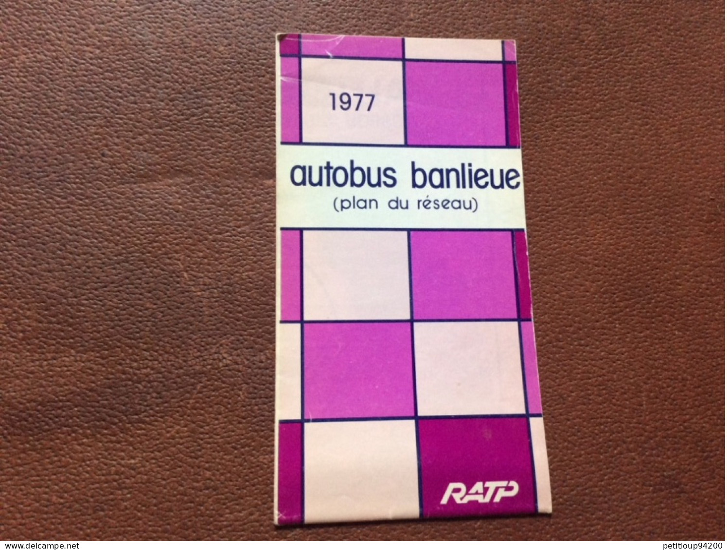 PLAN RATP Autobus Banlieue  ANNEE 1977 - Europe