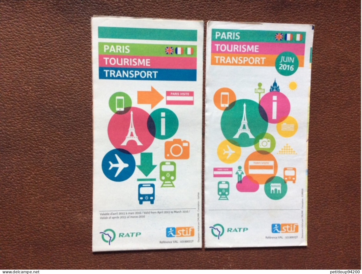 2  PLANS RATP  Tourisme Transport  PARIS Années 2015-2016 - Europa