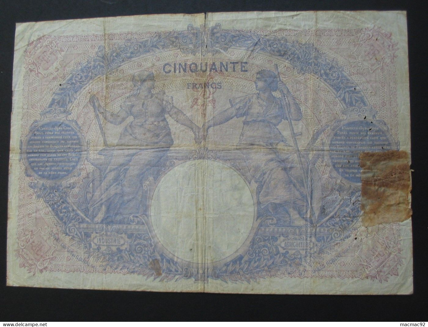 50 Cinquante Francs "BLEU ET ROSE"  25-2-1914   **** EN ACHAT IMMÉDIAT  **** - 50 F 1889-1927 ''Bleu Et Rose''