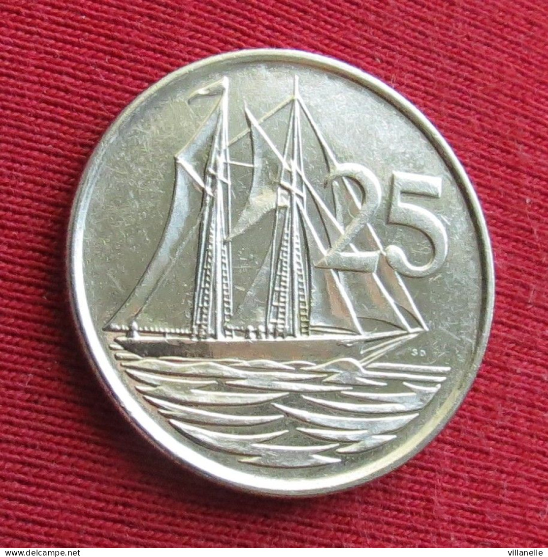 Cayman Islands 25 Cents 1999 KM# 134  Lt 980 *V2T  Iles Caymans Caiman Caimão Cent - Caimán (Islas)