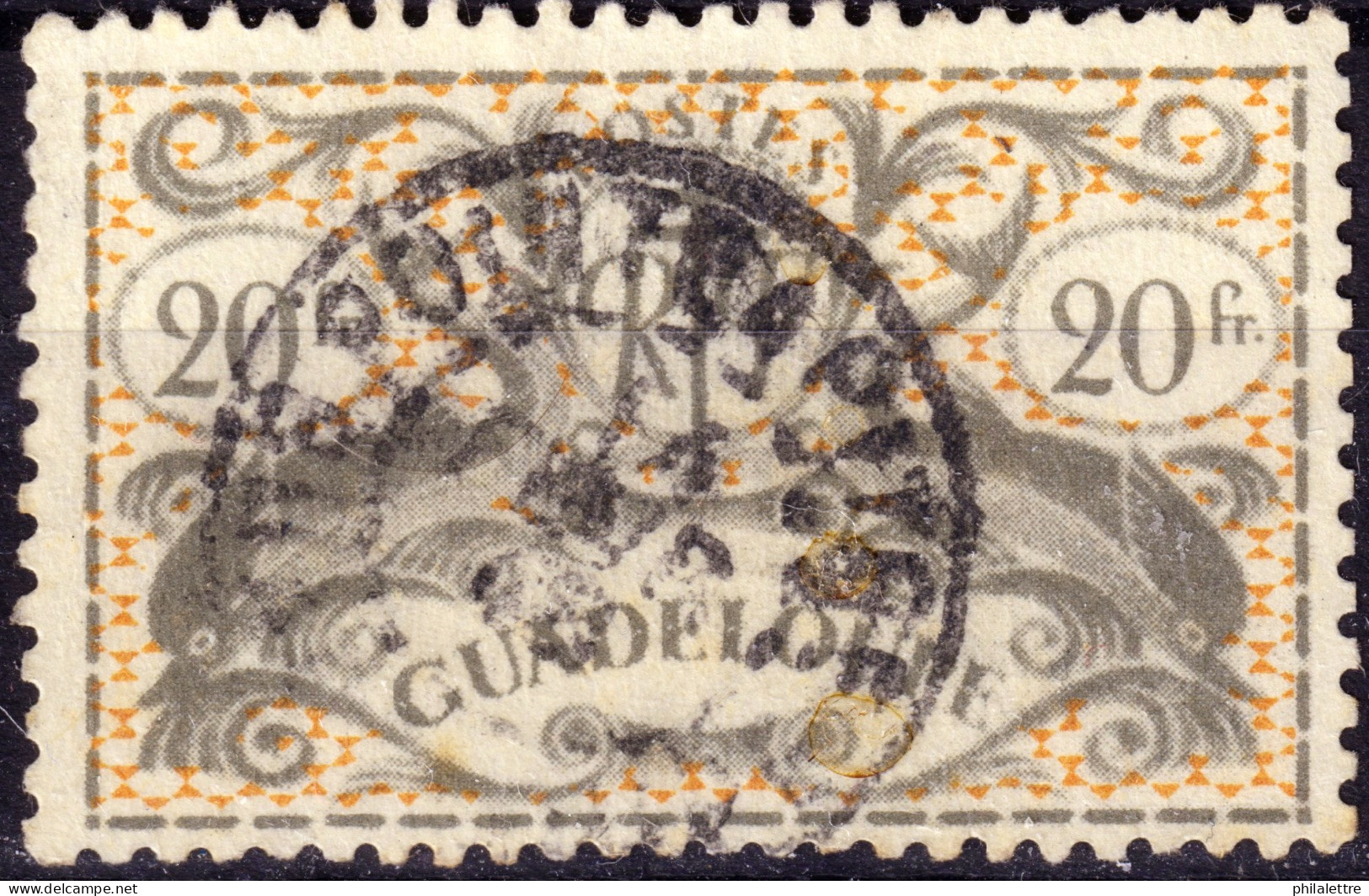 GUADELOUPE - 194? - TàD "POINTE A PITRE" Sur Yv.196 20fr Gris-brun & Orange - TB - Used Stamps