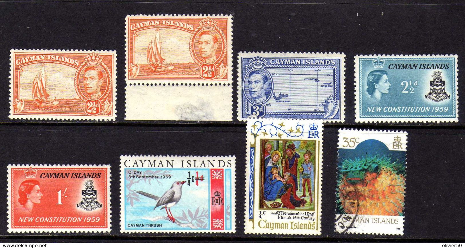 Iles Caimans (1935-86) - George VI - Elizabeth II - Neufs**/* - Cayman Islands