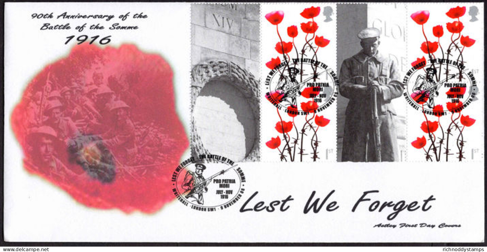 2006 Lest We Forget Whitehall SW1 First Day Cover. - 2001-10 Ediciones Decimales