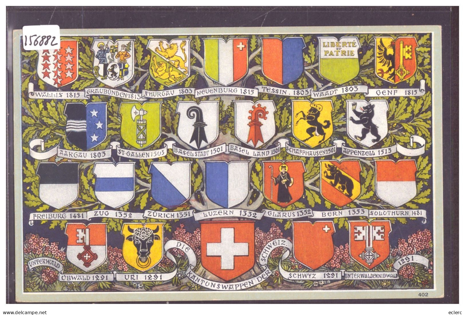 DRAPEAUX DES CANTONS SUISSES - AU DOS: JOURNEE DU TIMBRE - TAG DER BRIEFMARKE 1937 - TB - St. Anton