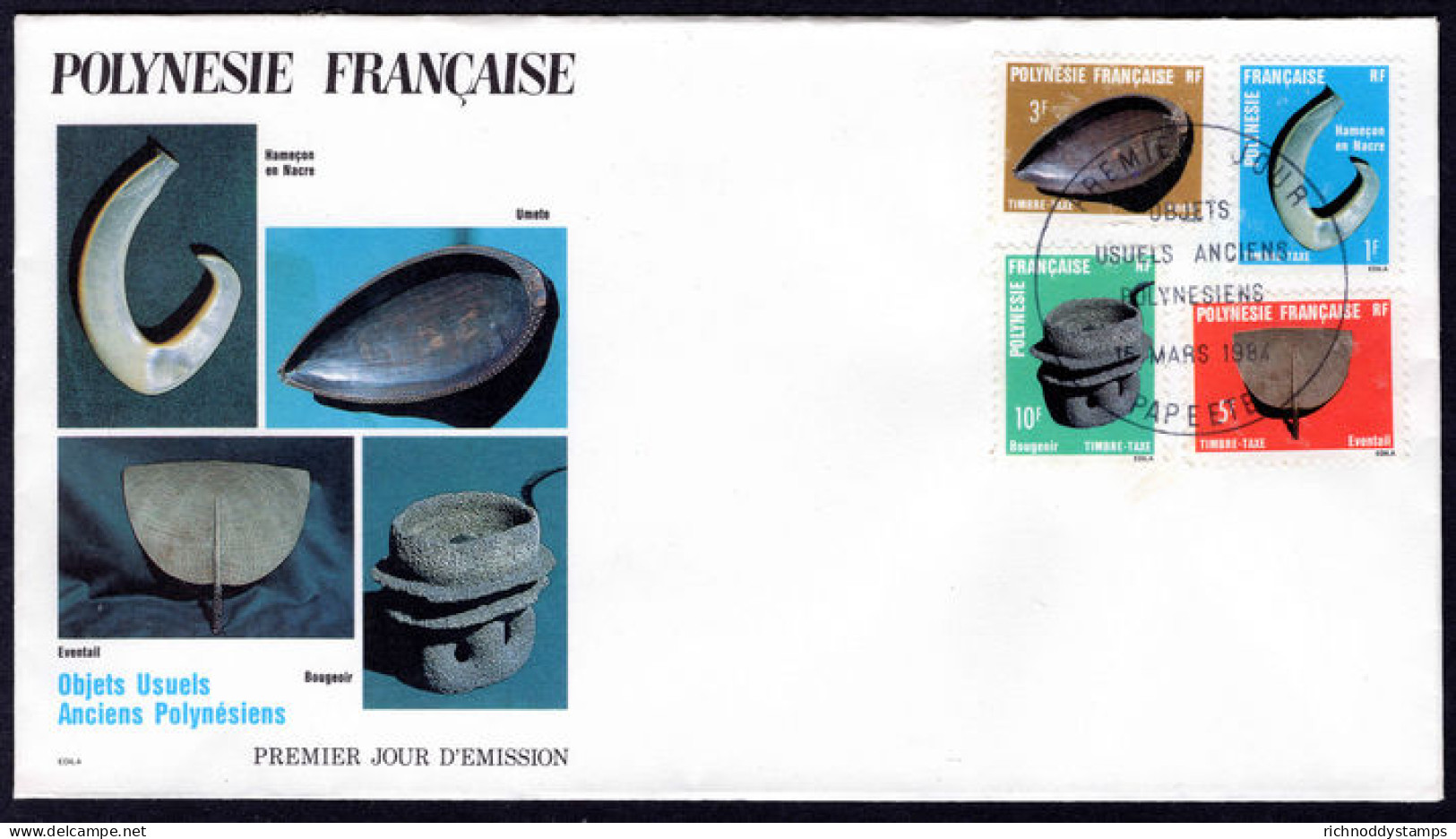 French Polynesia 1984 Postage Due First Day Cover. - Gebraucht