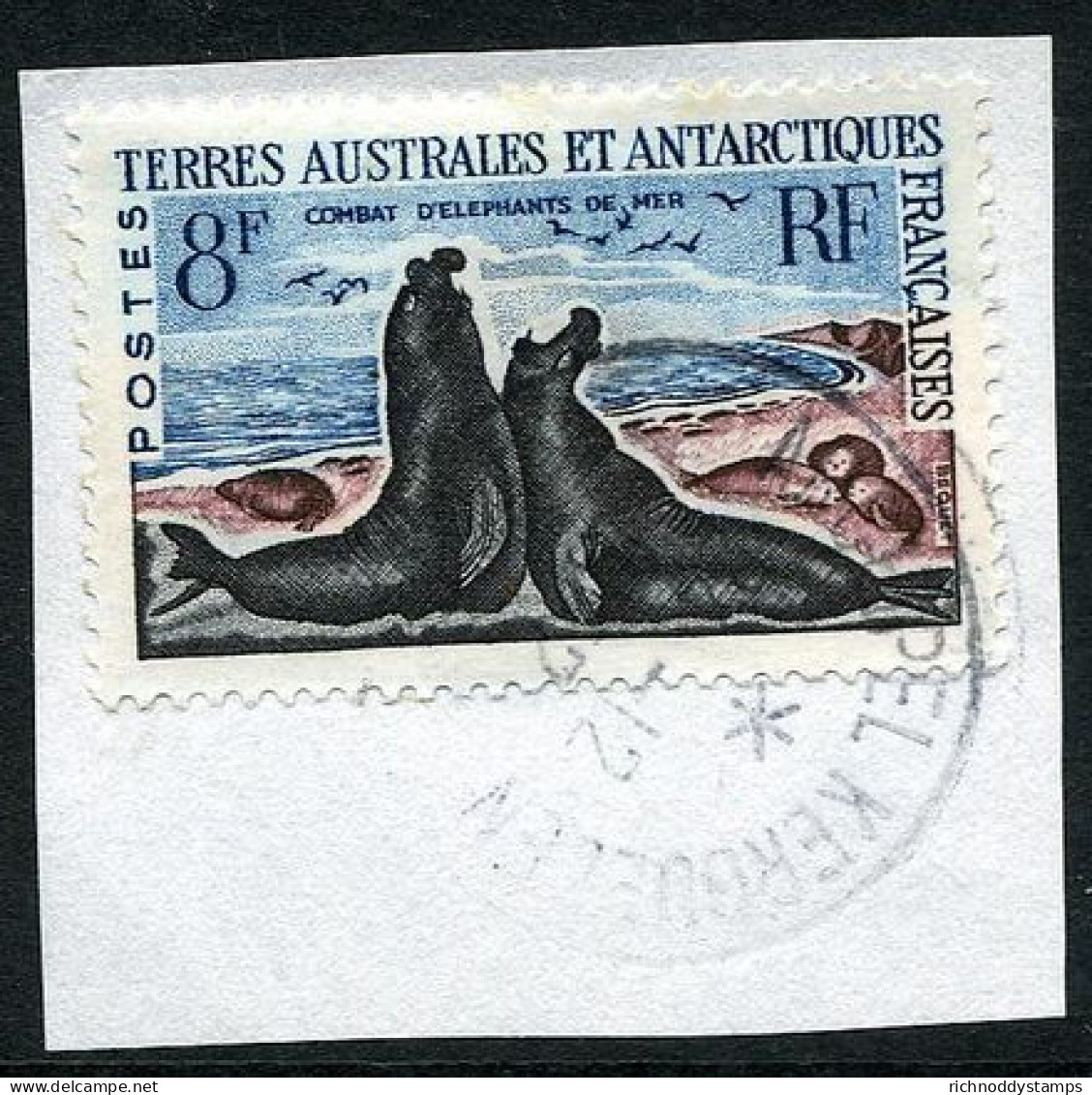 FSAT 1962-72 Elephant Seals Fine Used On Piece - Oblitérés