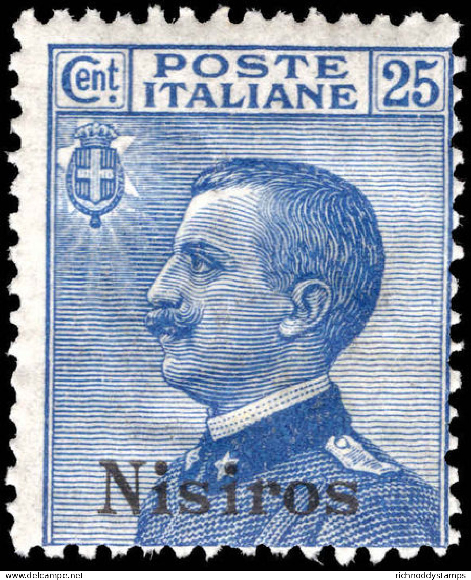 Nisiros 1912-21 25c Blue Unmounted Mint. - Ägäis (Nisiro)