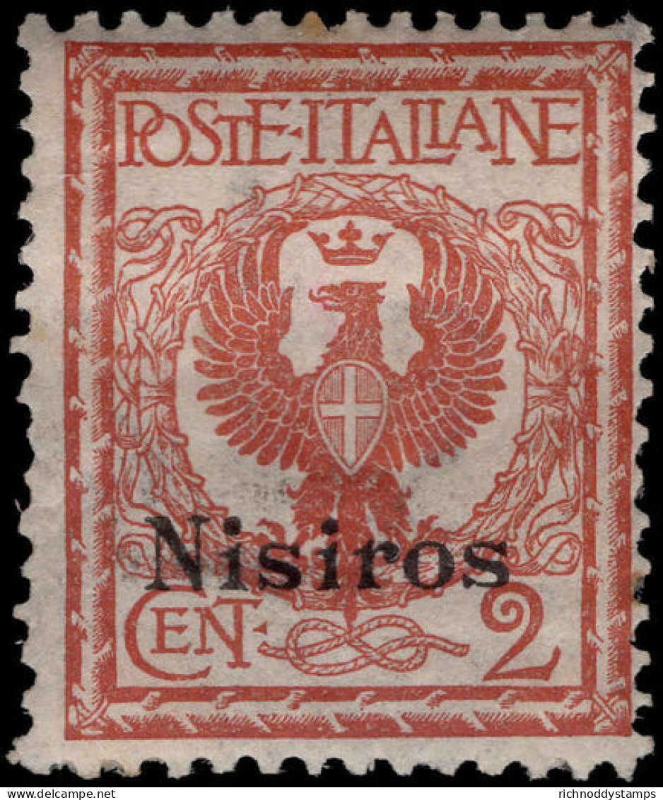 Nisiros 1912-21 2c Orange-brown Lightly Mounted Mint. - Ägäis (Nisiro)