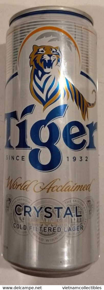 Vietnam Viet Nam TIGER Crystal 330 Ml Empty Beer Can / Opened By 2 Holes - Cans