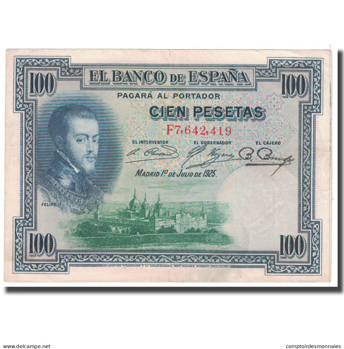 Billet, Espagne, 100 Pesetas, 1925, 1925-07-01, KM:69c, TTB - 100 Peseten