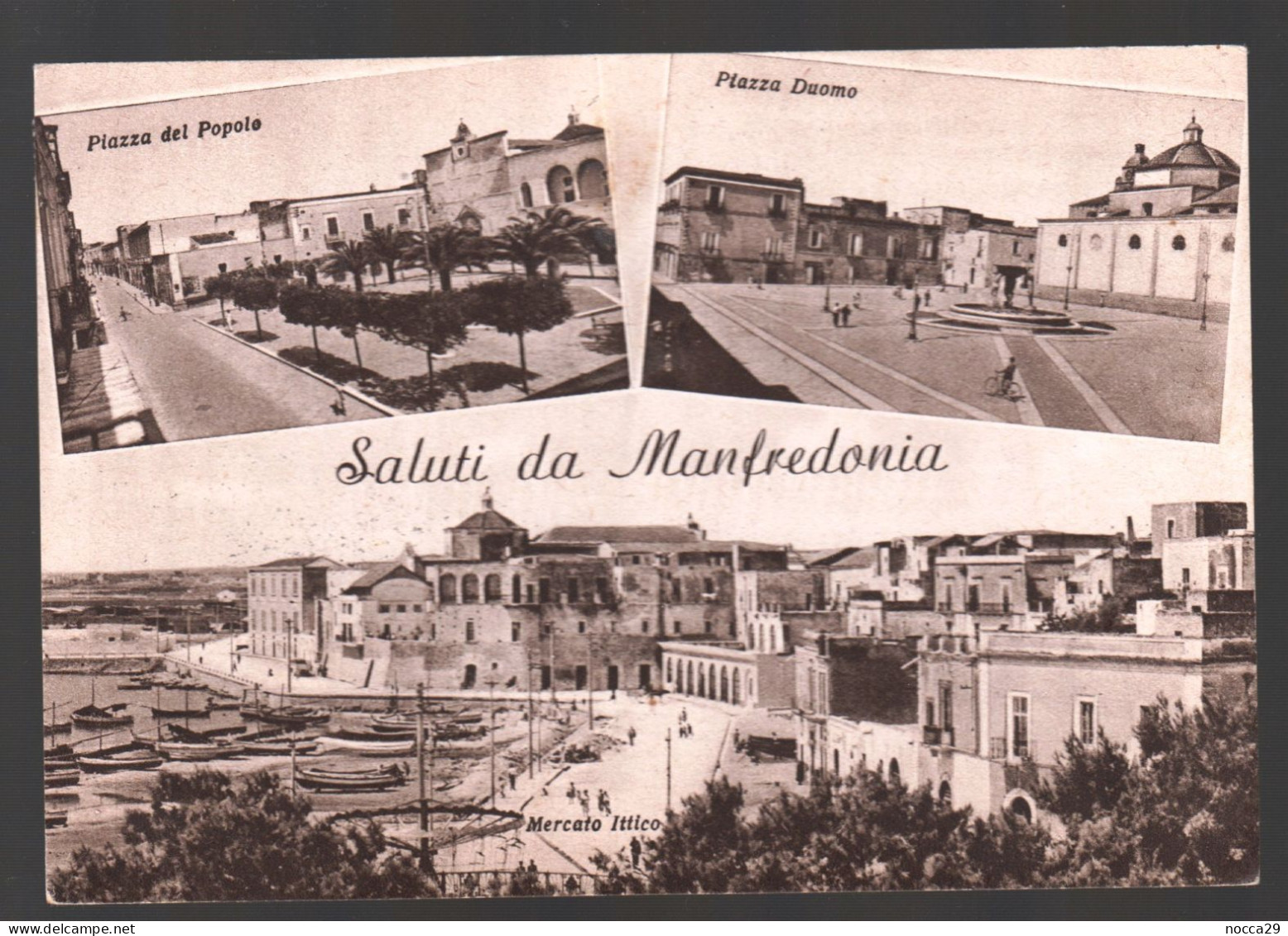 MANFREDONIA - 1953 - SALUTI CON 3 VEDUTINE - Manfredonia