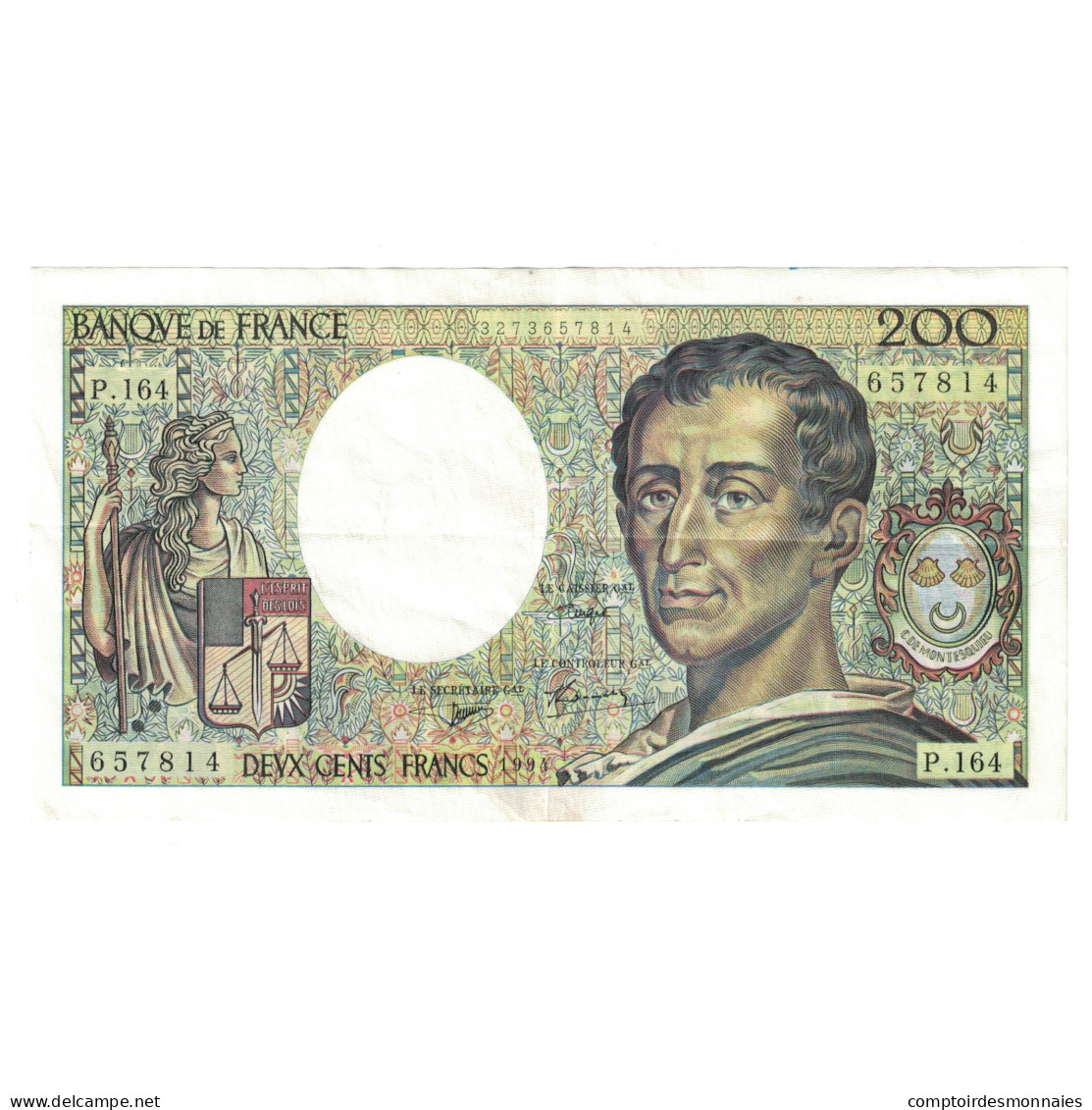 France, 200 Francs, Montesquieu, 1994, P.164657814, TTB, Fayette:70/2.01 - 200 F 1981-1994 ''Montesquieu''