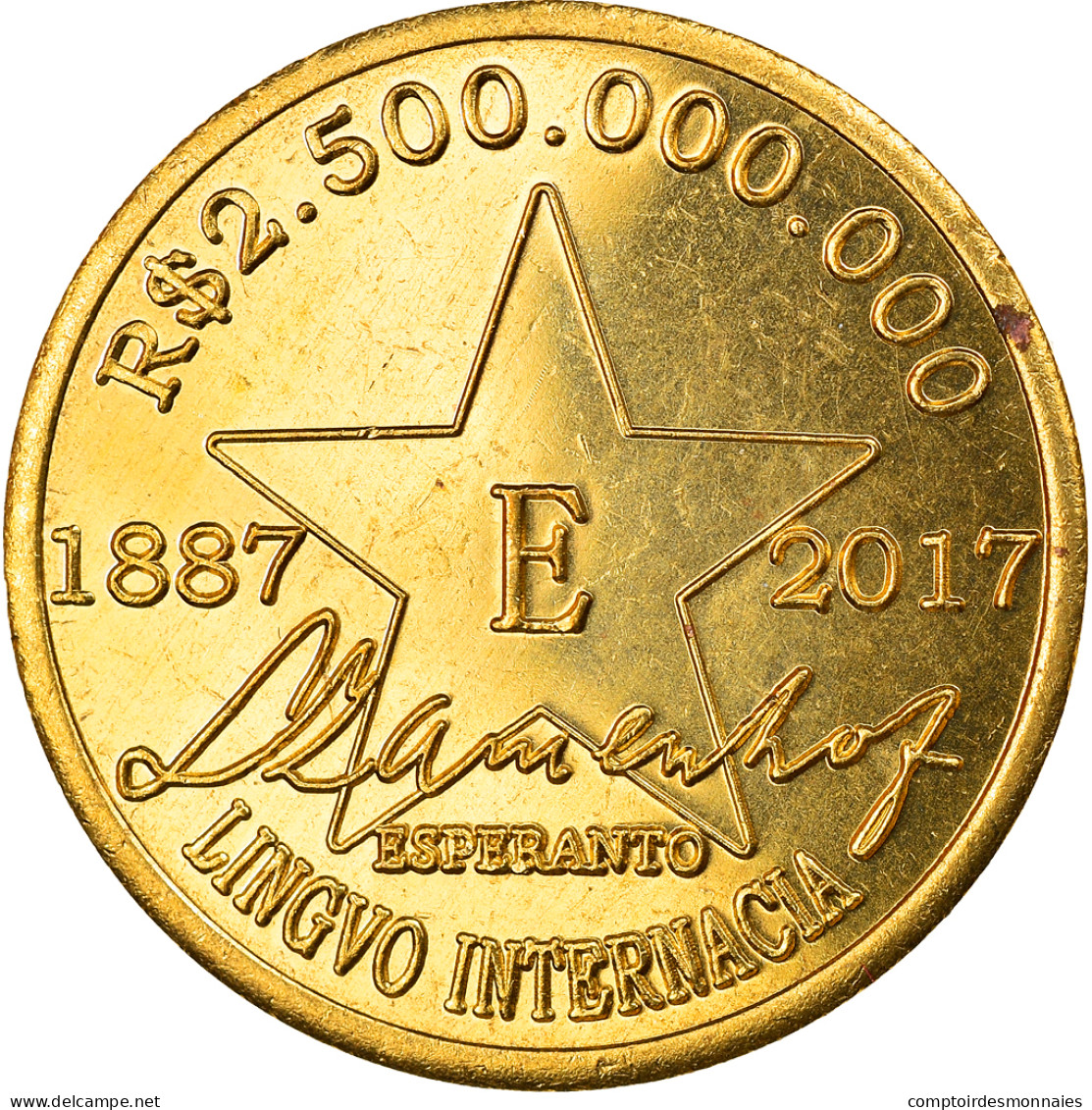 Monnaie, CABINDA, 2 Milliards 500 Millions De Reais, 2017, Esperanto, SPL - Angola