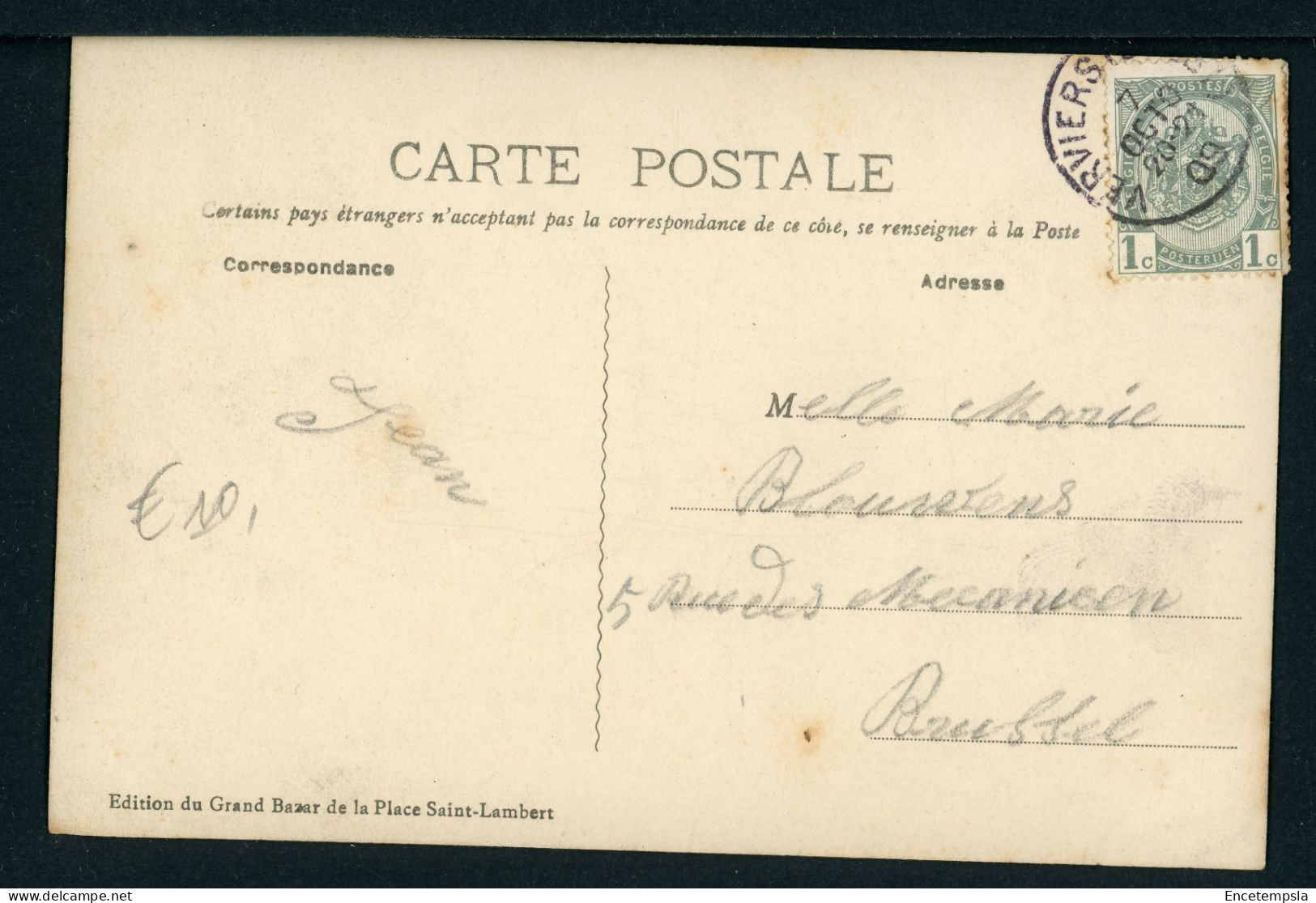 CPA - Carte Postale - Belgique - Verviers - Place Du Martyr - 1909 (CP23065) - Verviers