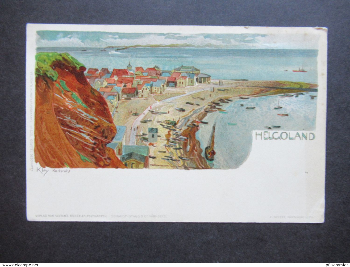 AK / Litho Um 1900 Helgoland / Veltens Künstler PK / Schmidt - Staub & Co. Nürnberg / E.Nister Lith - Helgoland