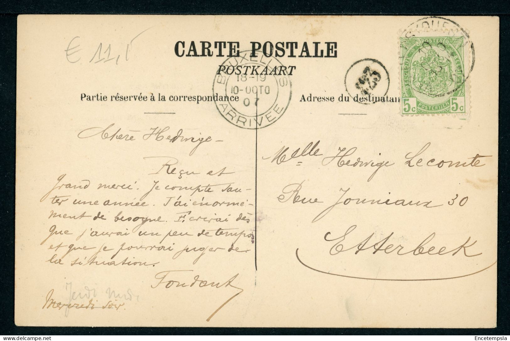 CPA - Carte Postale - Belgique - Verviers - Société D'Harmonie - 1907 (CP23068) - Verviers