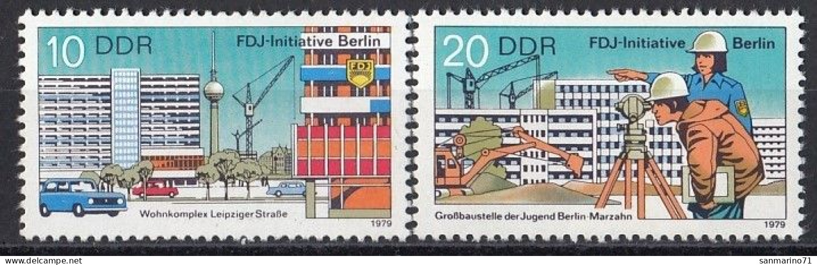 GERMANY DDR 2424-2425,unused - Usines & Industries