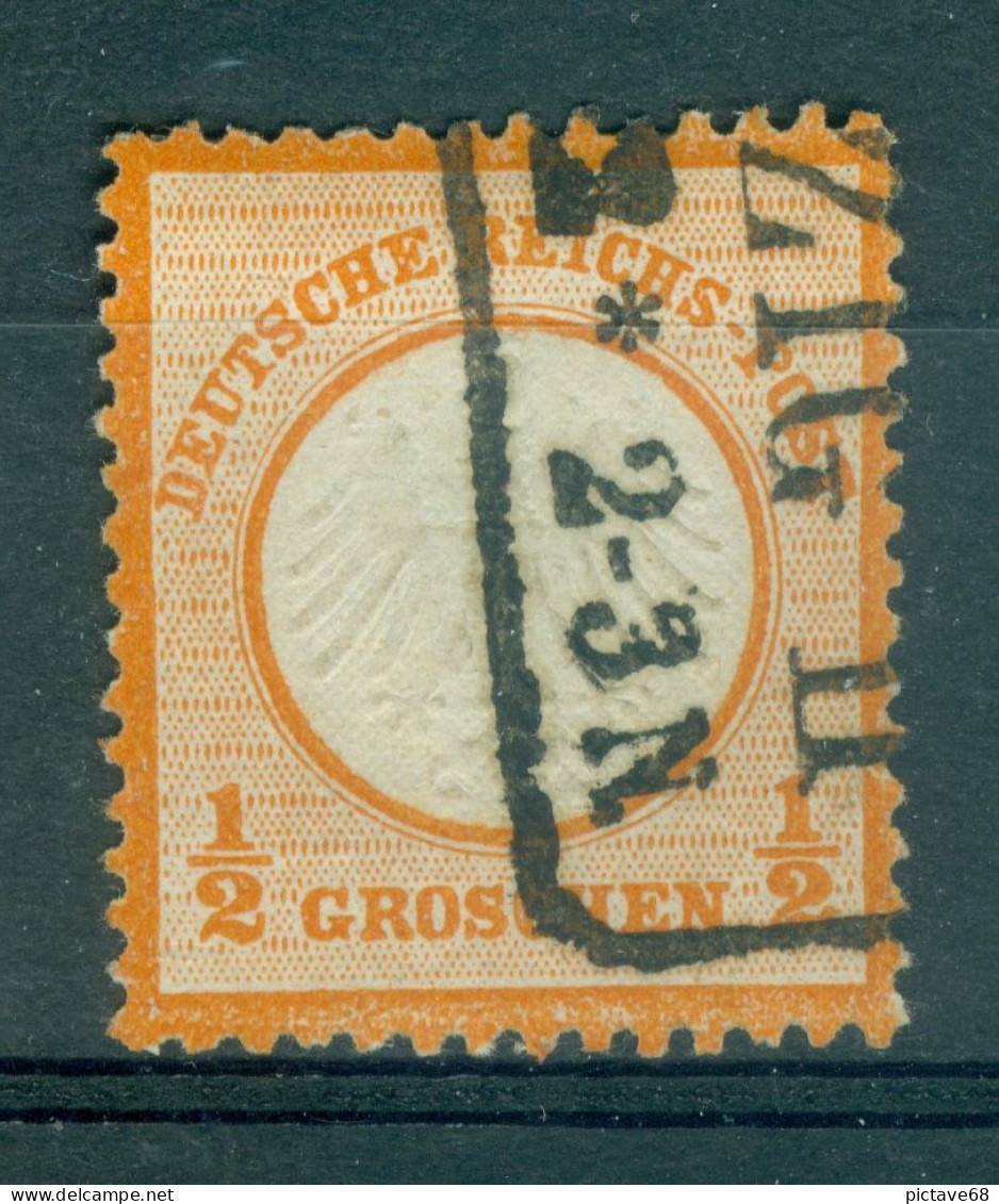 ALLEMAGNE / EMPIRE / N°3a 1/2 G ORANGE - Used Stamps