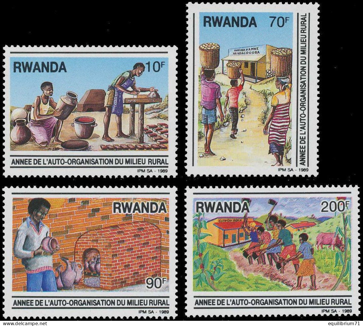 1352/1355** - Année De L'auto-organisation Du Milieu Rural / Herstructurering Van Het Landelijk Leefmilieu - RWANDA - Alimentation