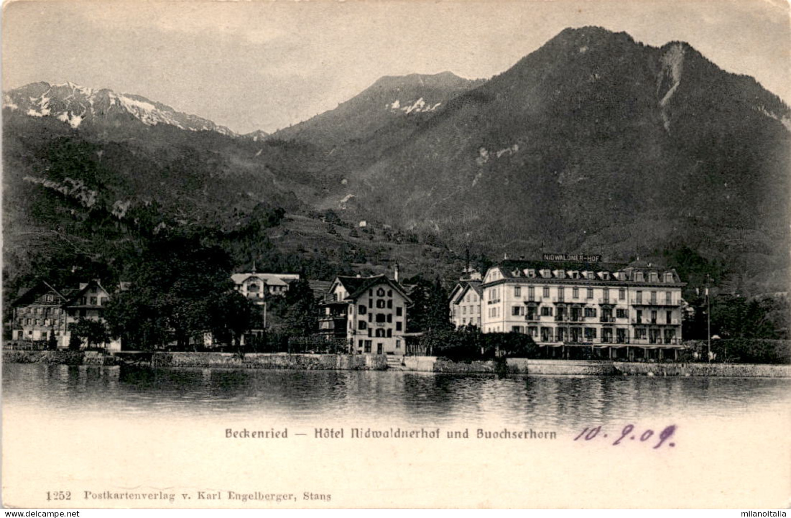 Beckenried - Hotel Nidwaldnerhof Und Buochserhorn (1252) * 10. 9. 1909 - Buochs