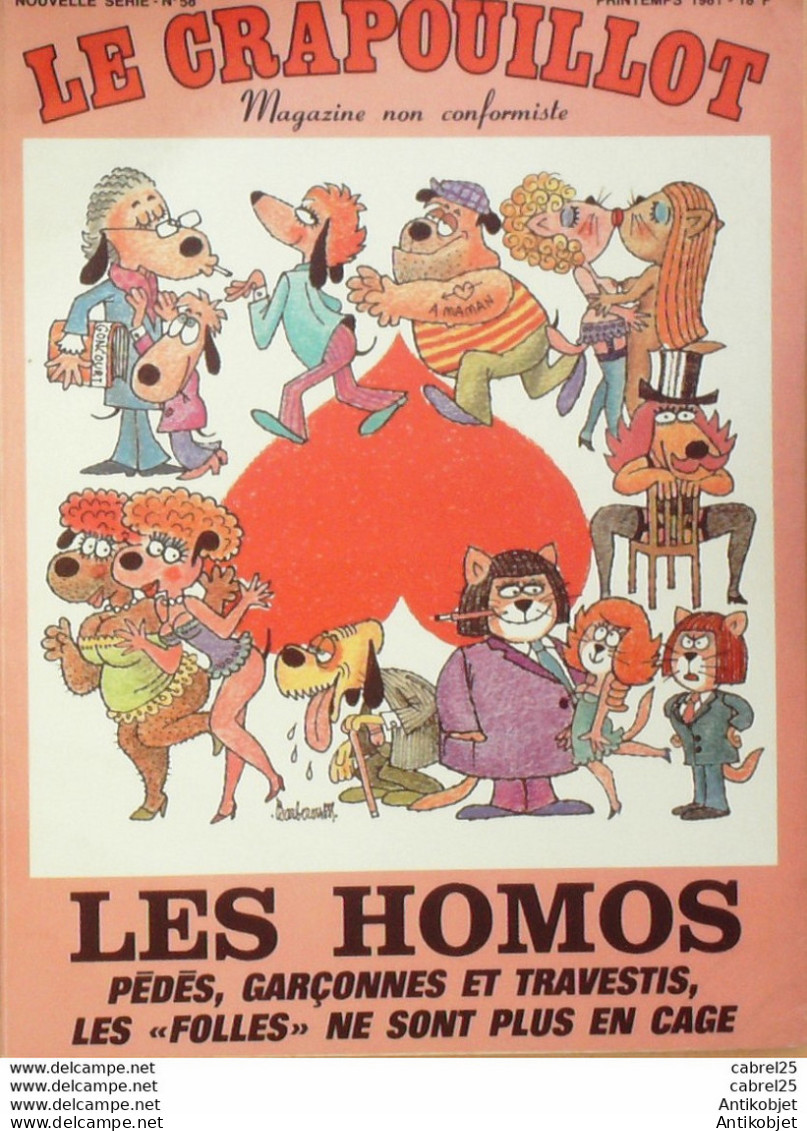 Le Crapouillot N°58 HOMOS TRAVESTIS Serrault Rebroff Salomon Reinach Chazot - Humour