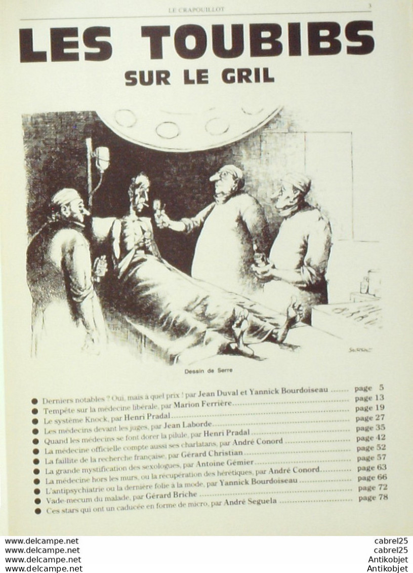 Le Crapouillot N°60 Les TOUBIBS Sur Le GRILL Kouchner Steve Mc Queen - Humour