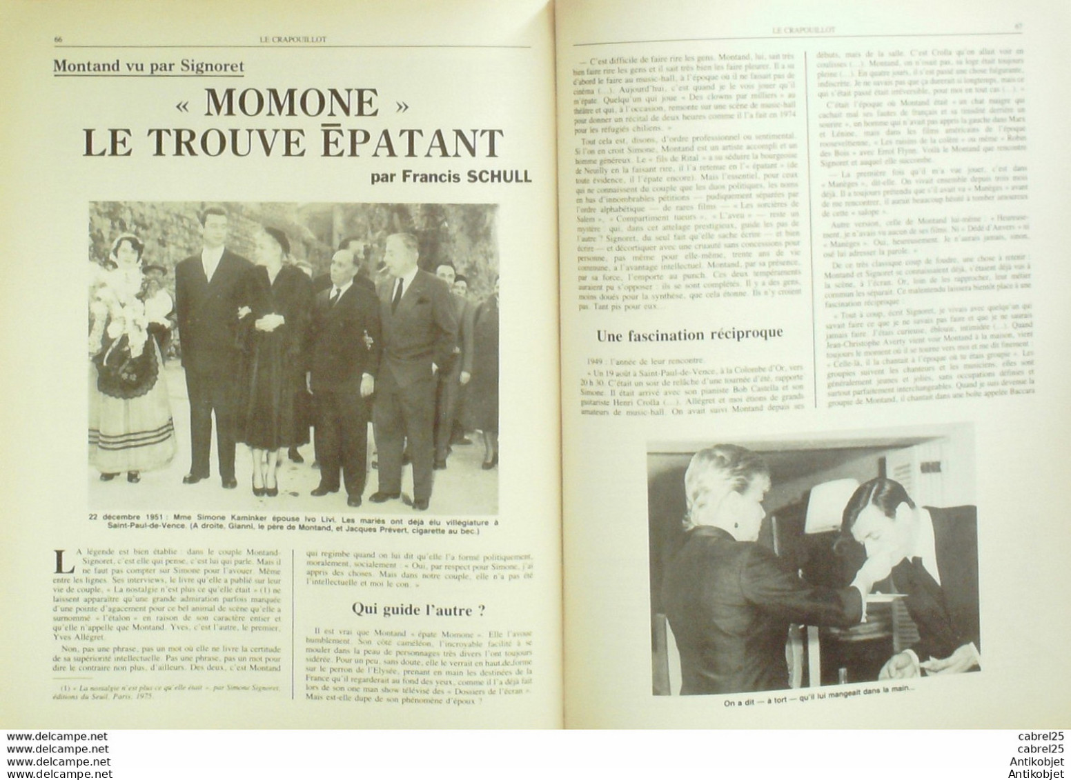 Le Crapouillot N°74 MONYAND Yves Edith Piaf Marilyn Monroe Signoret Bergman - Humour