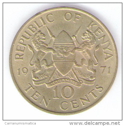 KENIA 10 CENTS 1971 - Kenia