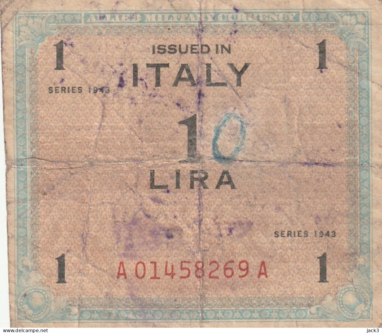 BANCONOTA - ALLIED MILITARY CURRENCY BANCONOTA 1£ 1943 (come Da Scansione) - Allied Occupation WWII
