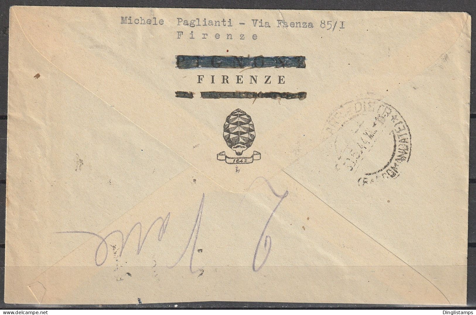 ITALY 1944 - Racc To Firenze 50Lire Overprinted - Correo Urgente