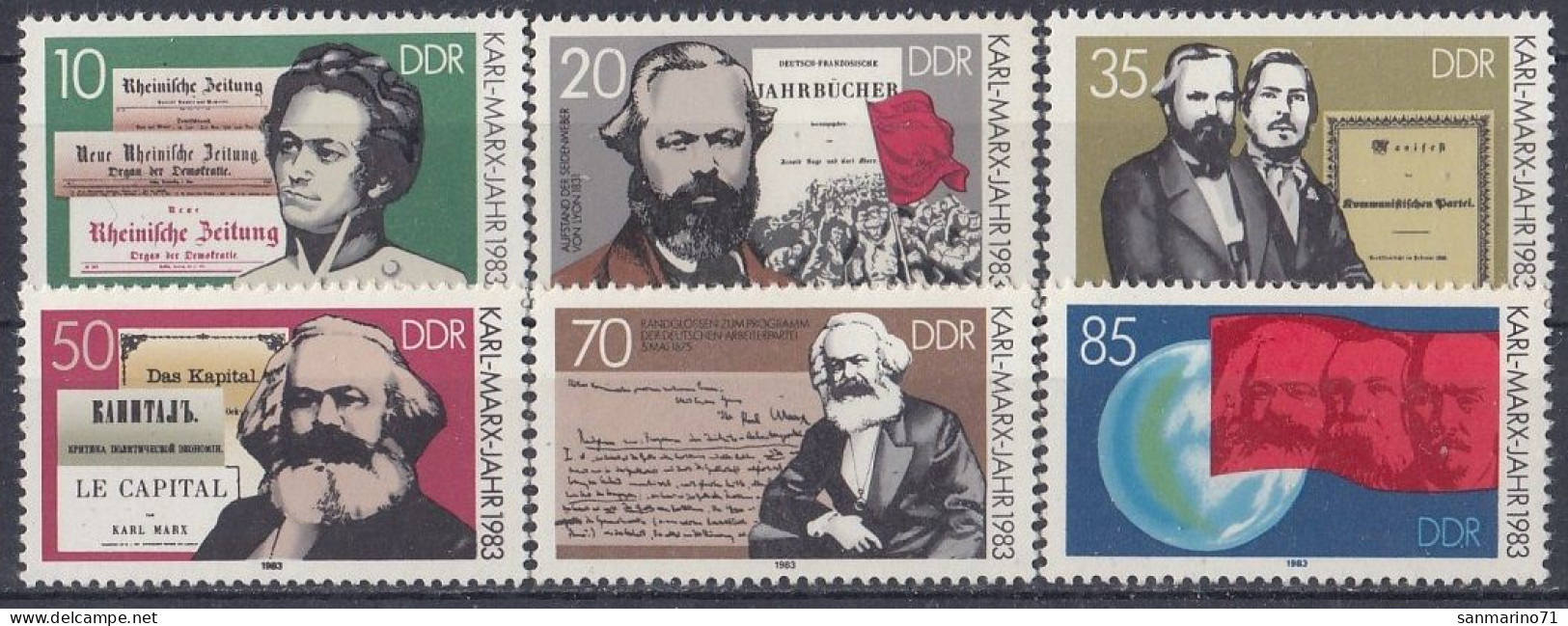 GERMANY DDR 2783-2788,unused - Karl Marx