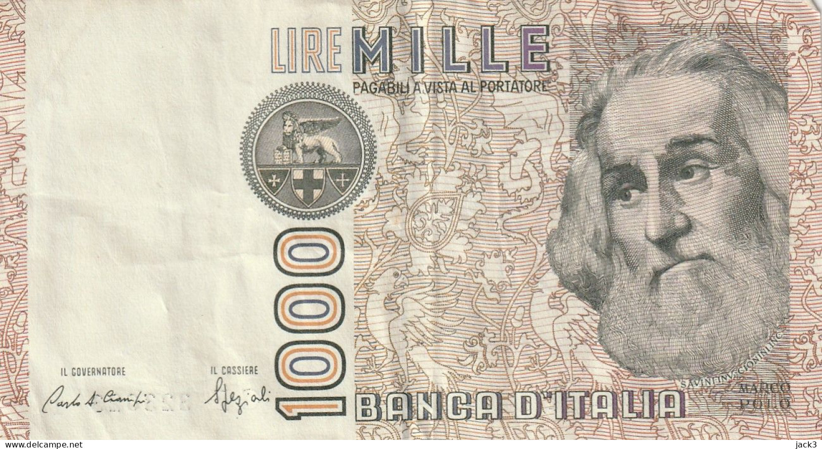 ITALIA REP. Banconota - 1000 LIRE "MARCO POLO" - 1000 Liras