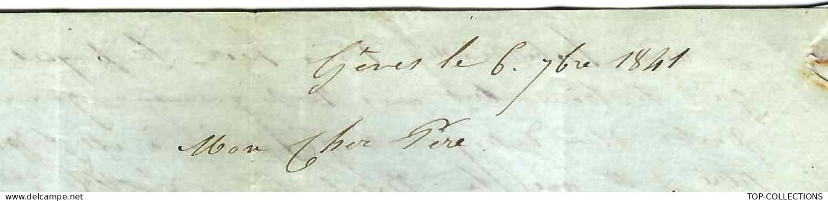 1841 « OUTREMER MARSEILLE  1841 Gênes  Genova Gust. Honnoré  sign. maçonnique => son père Louis Honnoré  NEGOCE COMMERCE