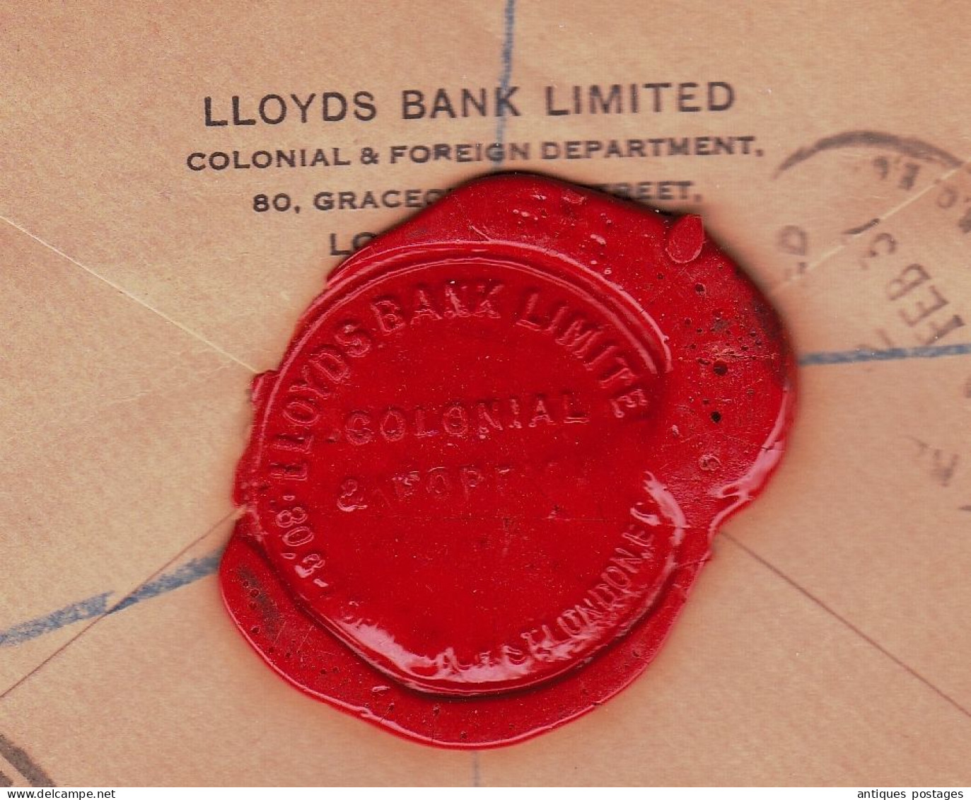 Registered 1937 London Lloyds Bank Limited Colonial & Foreign Department Basel Switzerland Banque Commerciale de Bâle