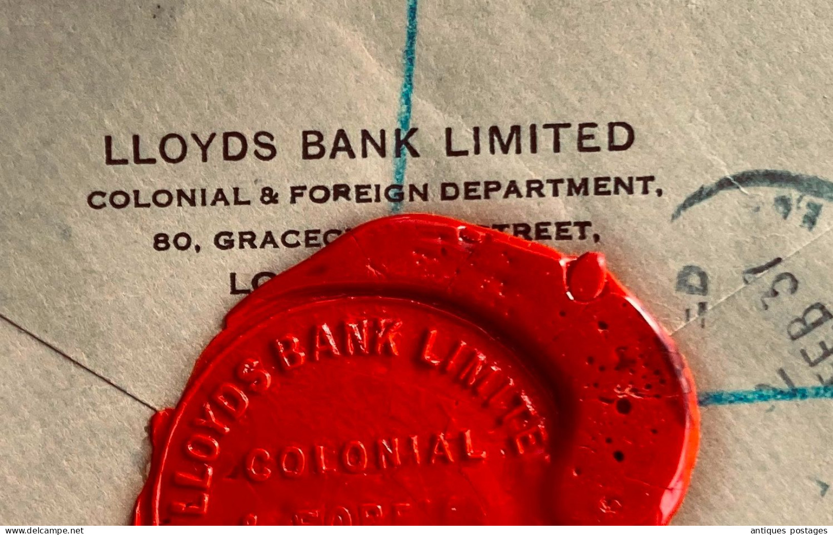 Registered 1937 London Lloyds Bank Limited Colonial & Foreign Department Basel Switzerland Banque Commerciale de Bâle