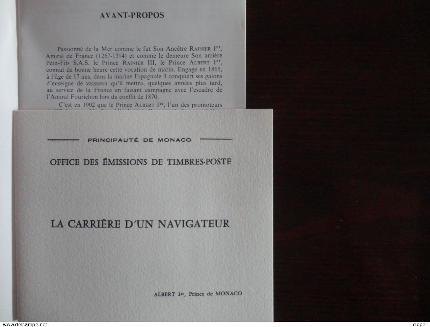 MONACO.LA CARRIERE D'UN NAVIGATEUR. - Lettres & Documents