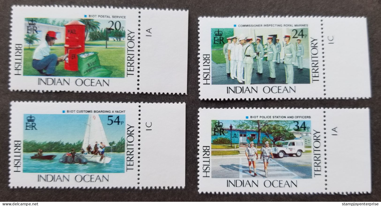 British Indian Ocean BIOT Services 1991 Postal Postbox Police Yacht (stamp) MNH - Britisches Territorium Im Indischen Ozean
