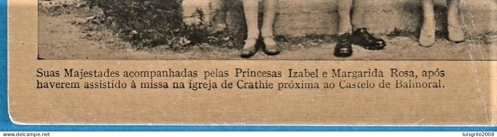 Suas Majestades Acompanhadas Pelas Princesas Izabel E Margarida Rosa... Na Igreja De Crathie Próximo Castelo De Balmoral - Beja