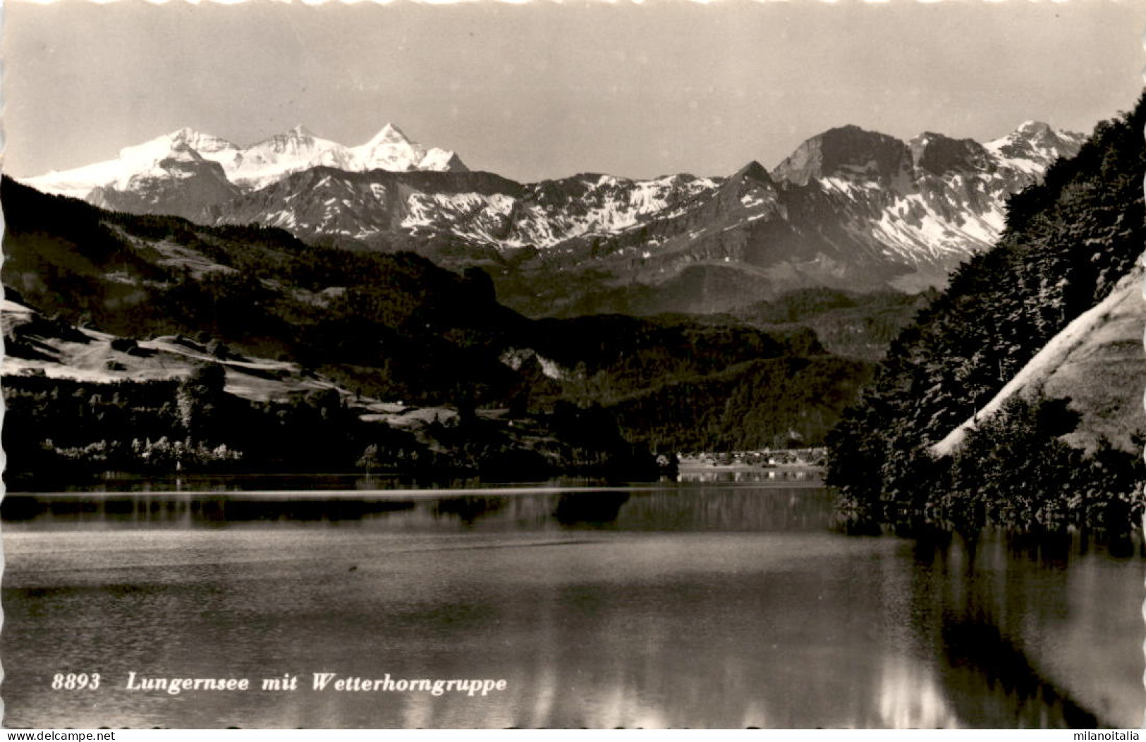 Lungernsee Mit Wetterhorngruppe (8893) * 9. 8. 1961 - Lungern