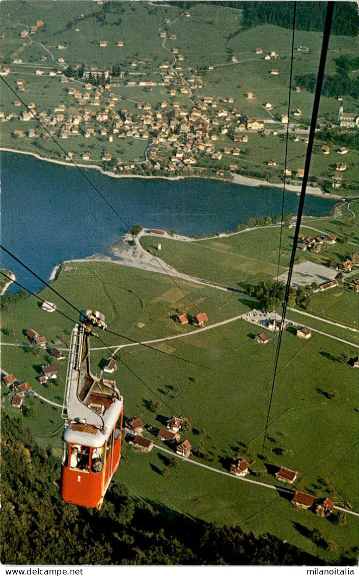 Luftseilbahn Lungern-Schönbüel Mit Blick Auf Lungern (148) * 29. 6. 1966 - Lungern