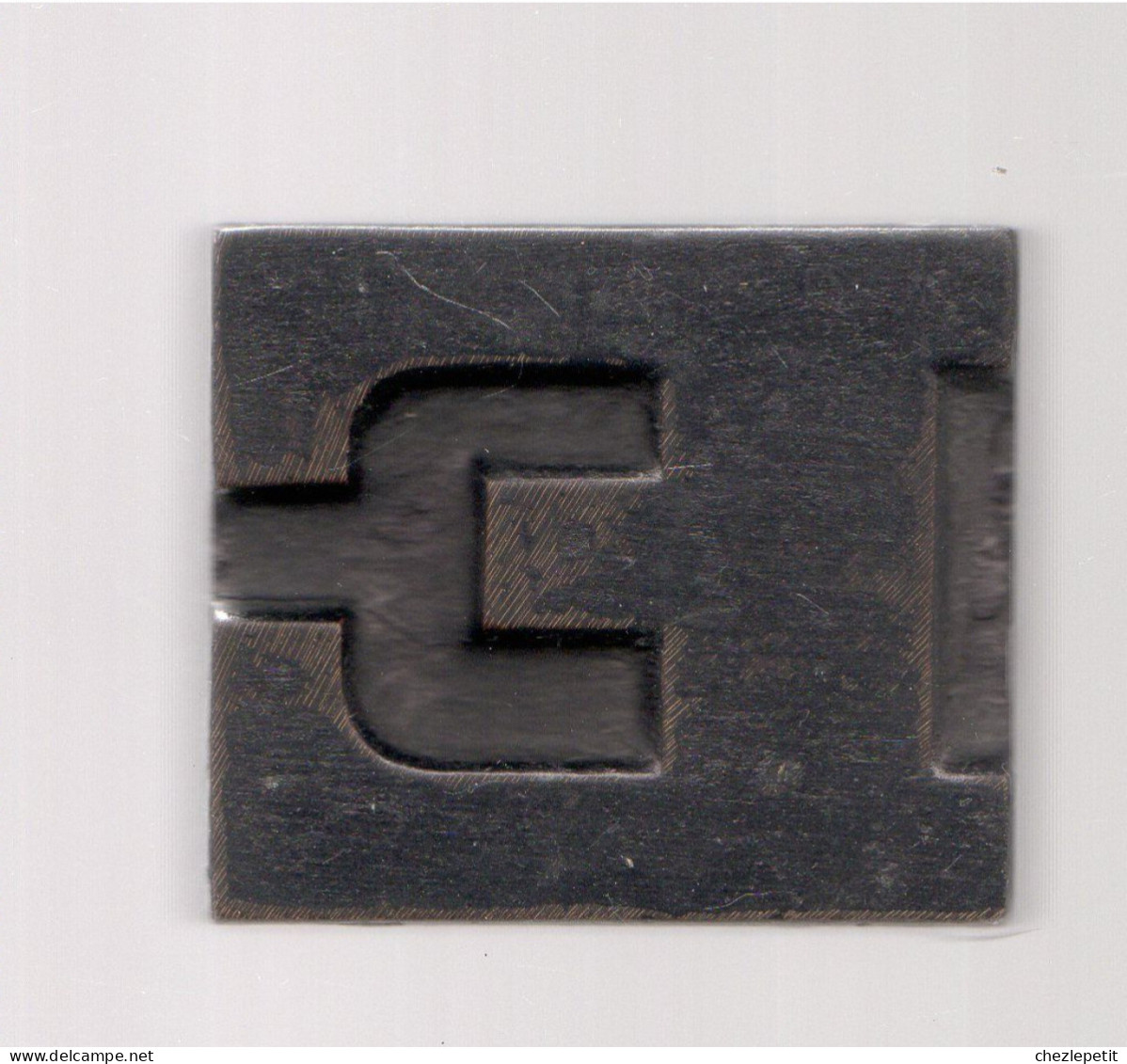 CARACTERE D'IMPRIMERIE BOIS Typographie Vintage Wooden Printer Block Lettre E - Andere & Zonder Classificatie