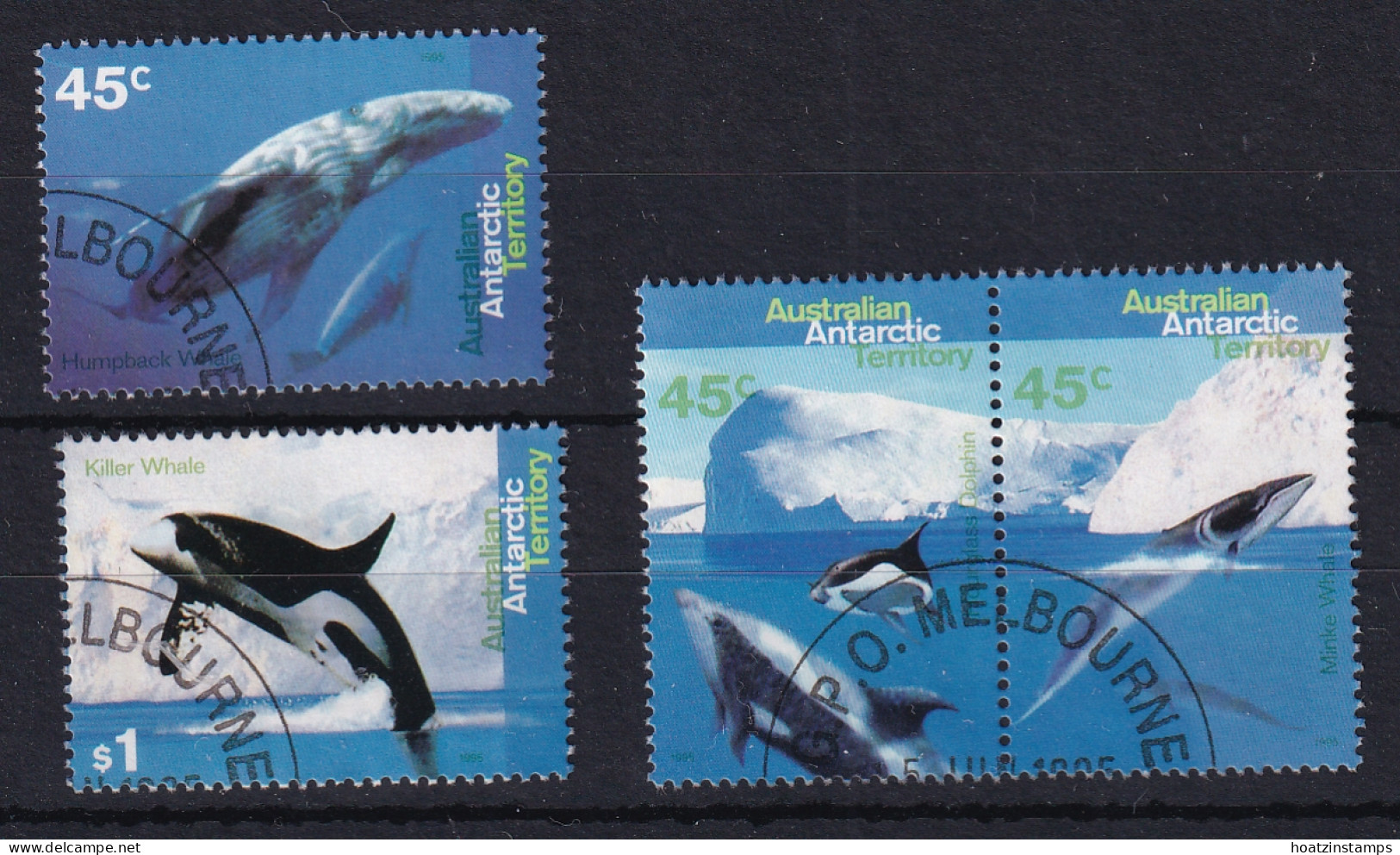 AAT (Australia): 1995   Whales And Dolphins     Used - Oblitérés