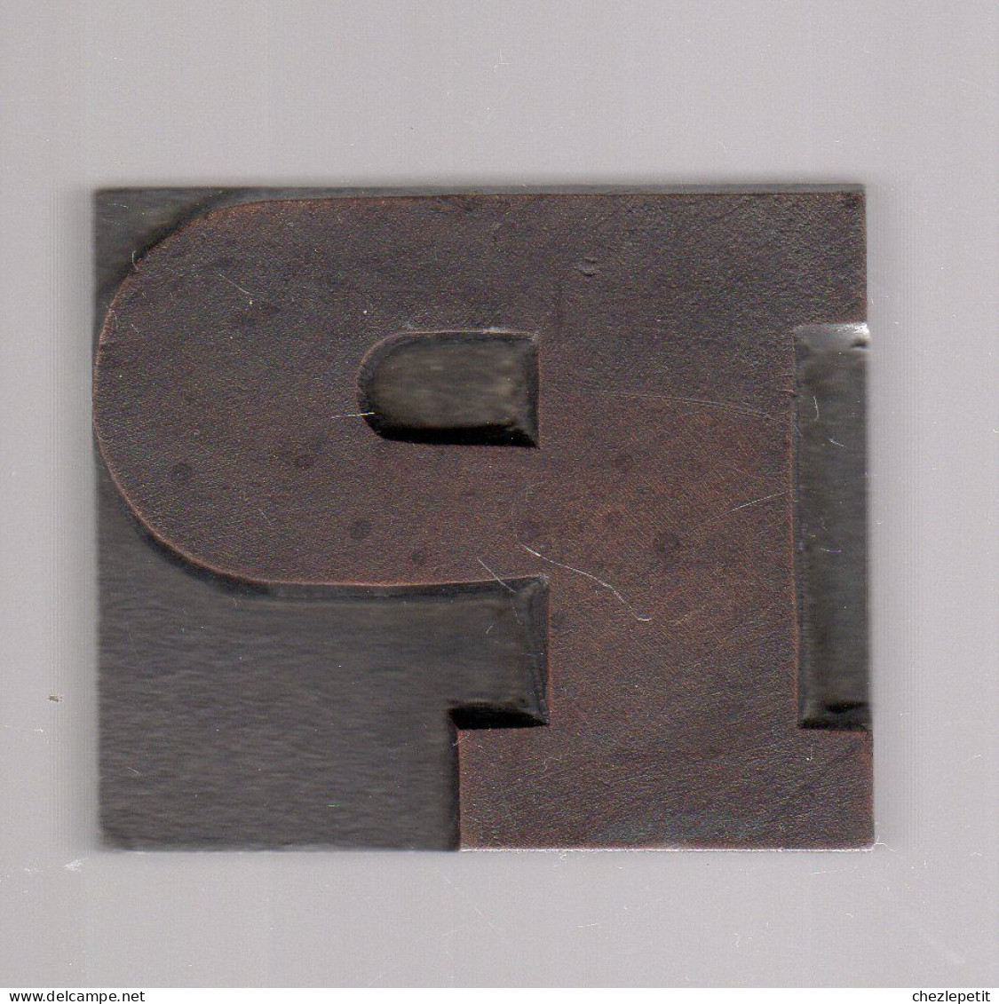 CARACTERE D'IMPRIMERIE BOIS Typographie Vintage Wooden Printer Block Lettre P - Autres & Non Classés